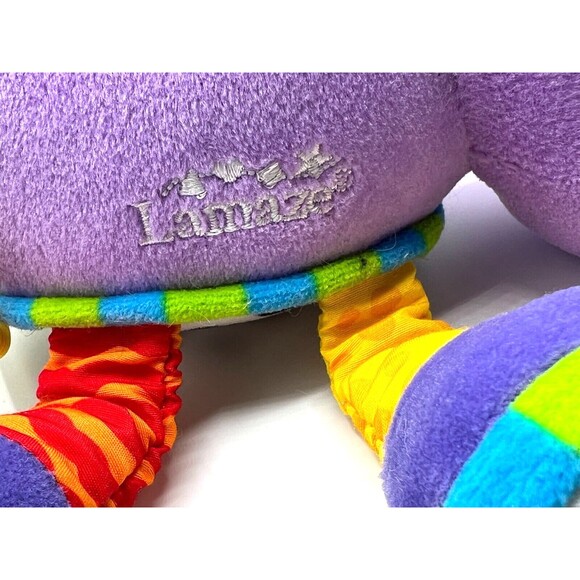 Lamaze Baby Toy Plush Hippo Purple Hanging Toy Rattles Teethers Crinkles Sensory - Picture 6 of 16